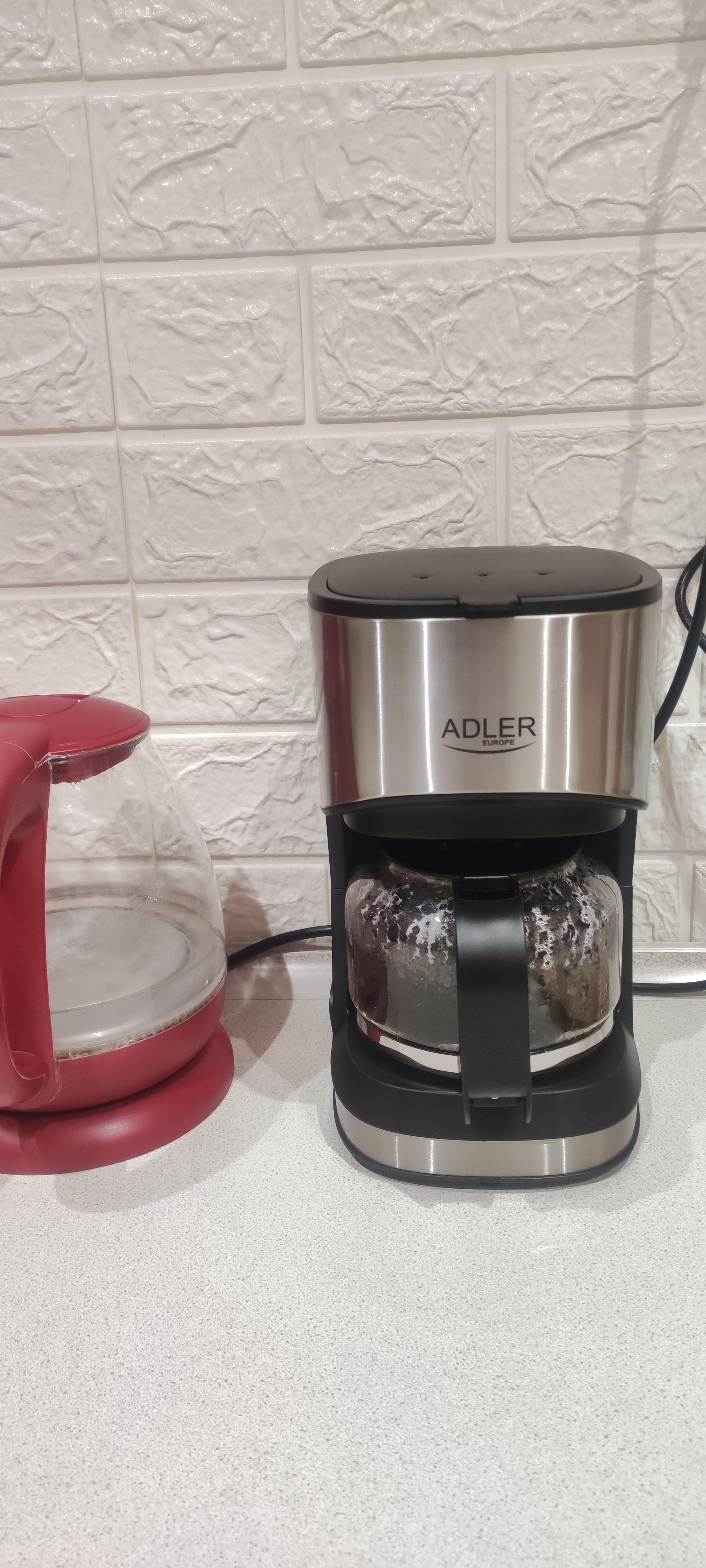 Фото: Кофеварка капельная Adler AD 4407, отправлено покупателем Катя Кофеварка капельная Adler AD 4407 в реальных условиях использования от покупателя Катя.