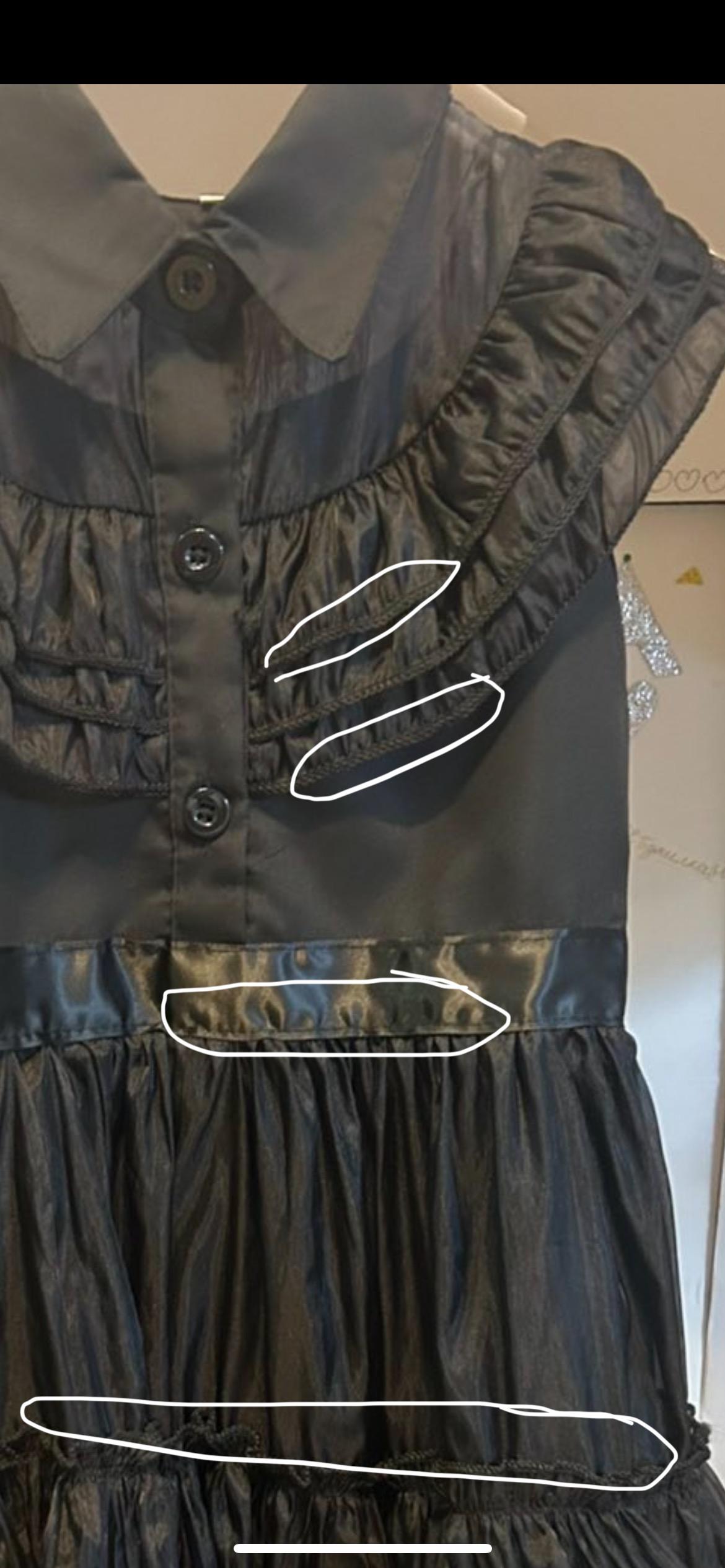 Фото: Платье детское в стиле Венздей пышное нарядное для девочки 7 лет 140 см Черный (11123350900), отправлено покупателем Мария Кулишова Платье детское в стиле Венздей пышное нарядное для девочки 7 лет 140 см Черный (11123350900) в реальных условиях использования от покупателя Мария Кулишова.