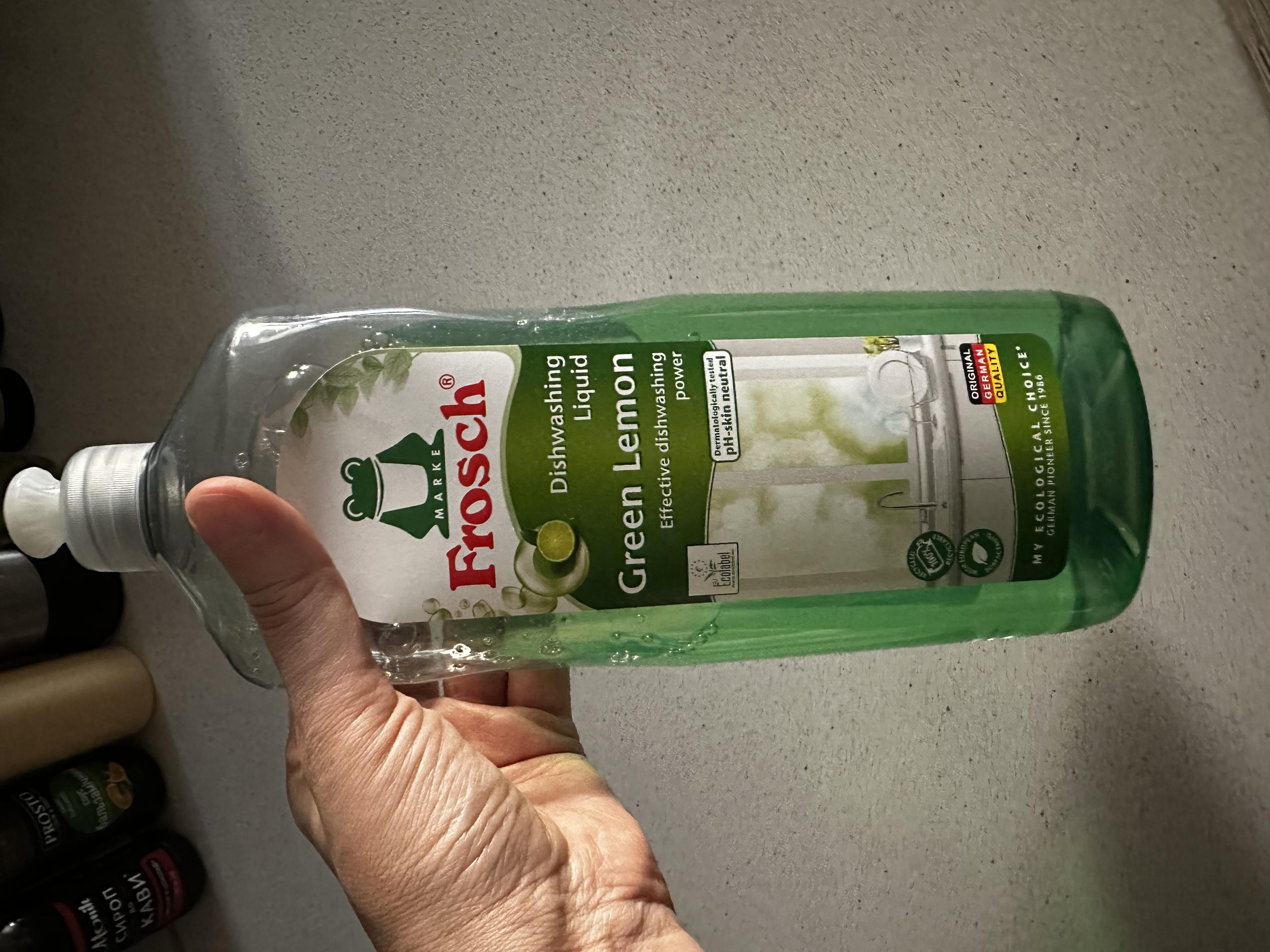 Ополаскиватель для посудомоечных машин Frosch 0,75 л в реальных условиях использования от пользователя Тетяна.