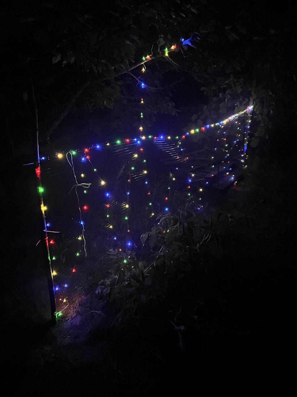 Гирлянда уличная Роса на солнечной батарее 20 м Холодный белый (1000-S-106-20-W) в реальных условиях использования от пользователя Галина.