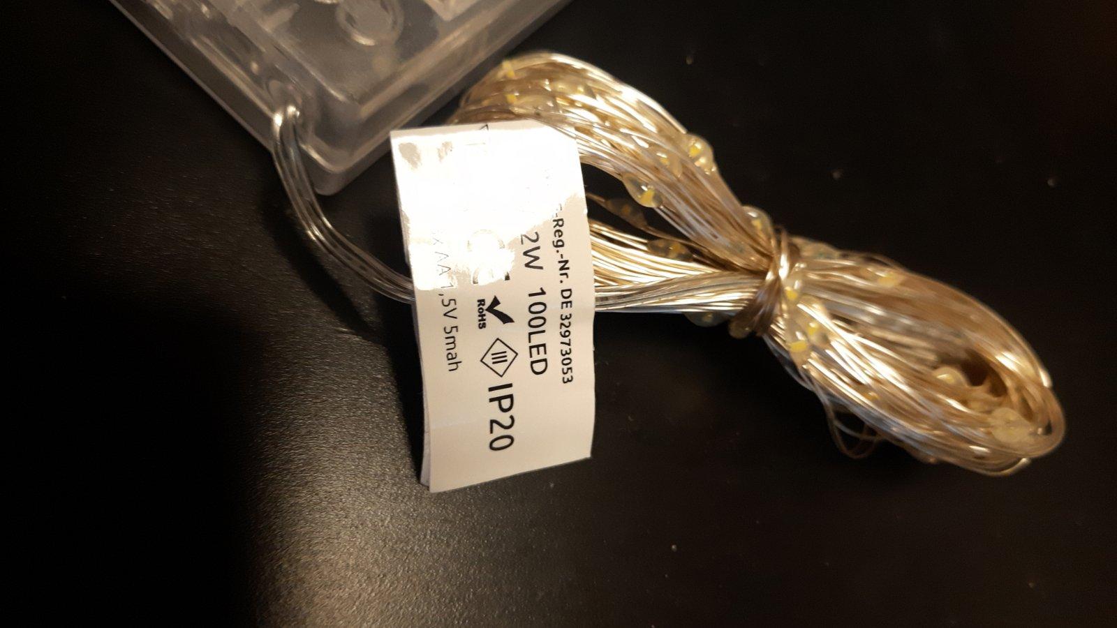 Гирлянды на батарейках 100 Led 10 м теплый Белый (001) в реальных условиях использования от пользователя Костянтин.