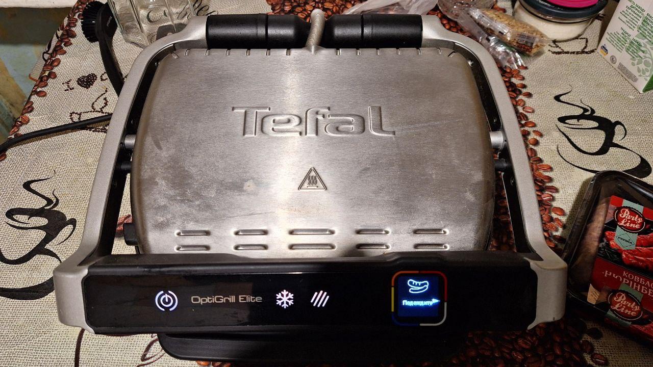 Гриль-барбекю Tefal OptiGrill Elite GC750D30 в реальных условиях использования от пользователя Вікторія.