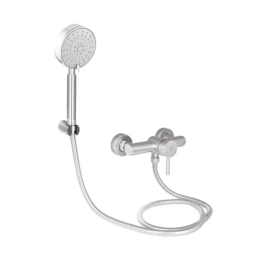 Змішувач для душу Lidz Aria 010 з душовим гарнітуром Нікель (SD00049484-VS)