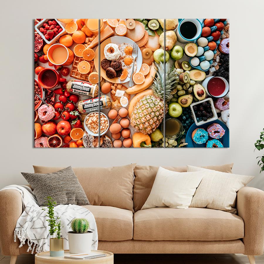 Настенний декор Различные продукты питания 156x100 см (A437-3)