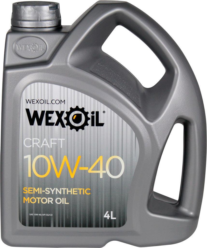 Моторна олива Wexoil Craft Sg/cd бензин/дизель 10W-40 4 л (1401118)
