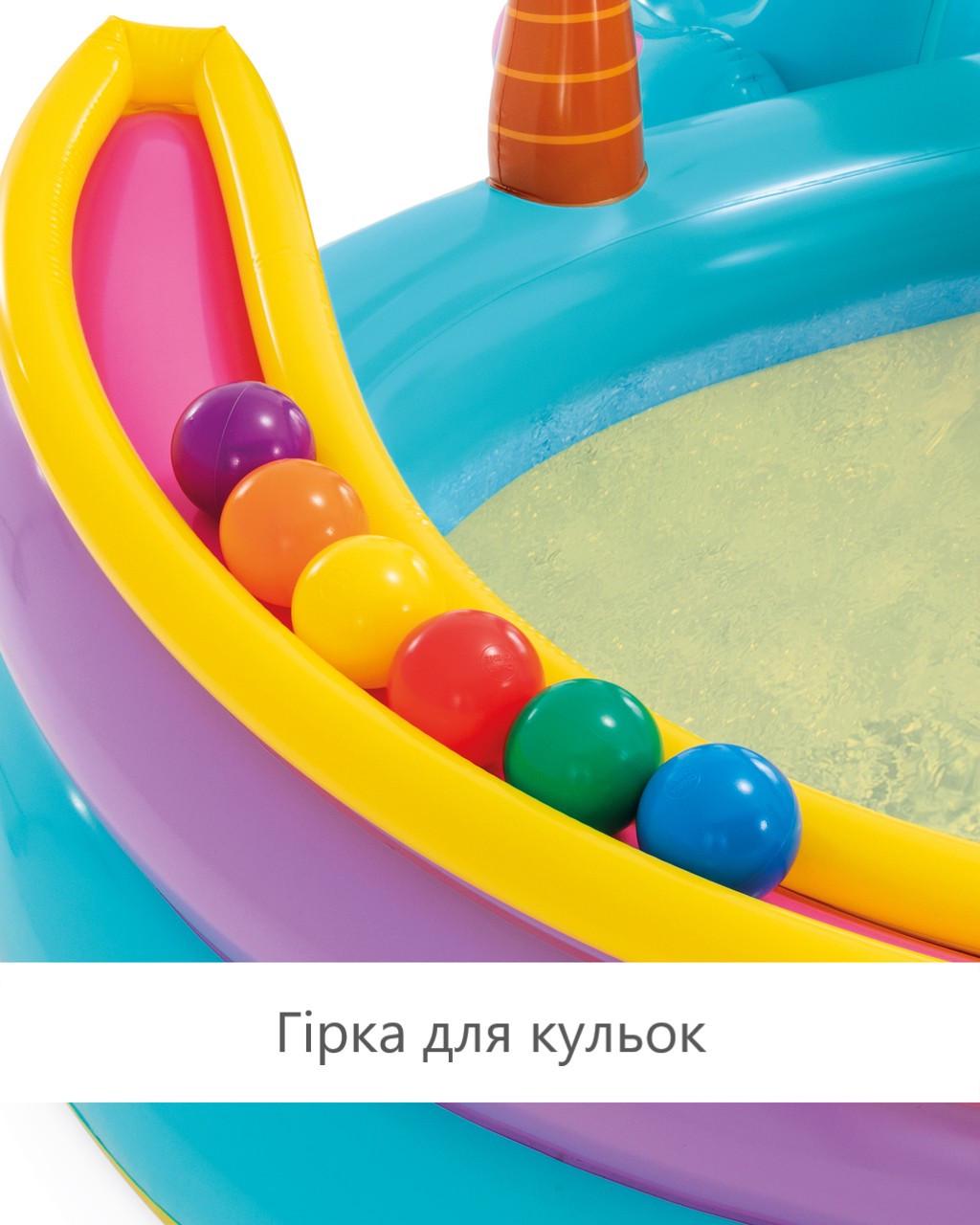 Басейн дитячий надувний Intex Dinoland з гіркою та фонтанчиком (57135) - фото 5 Басейн дитячий надувний Intex Dinoland з гіркою та фонтанчиком (57135) - фото 5