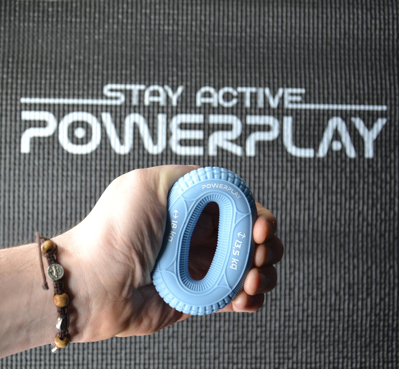 Еспандер кистьовий силіконовий PowerPlay PP-4330 Hand Grip Loops Light 13,5-18 кг Блакитний (A-012890) - фото 7