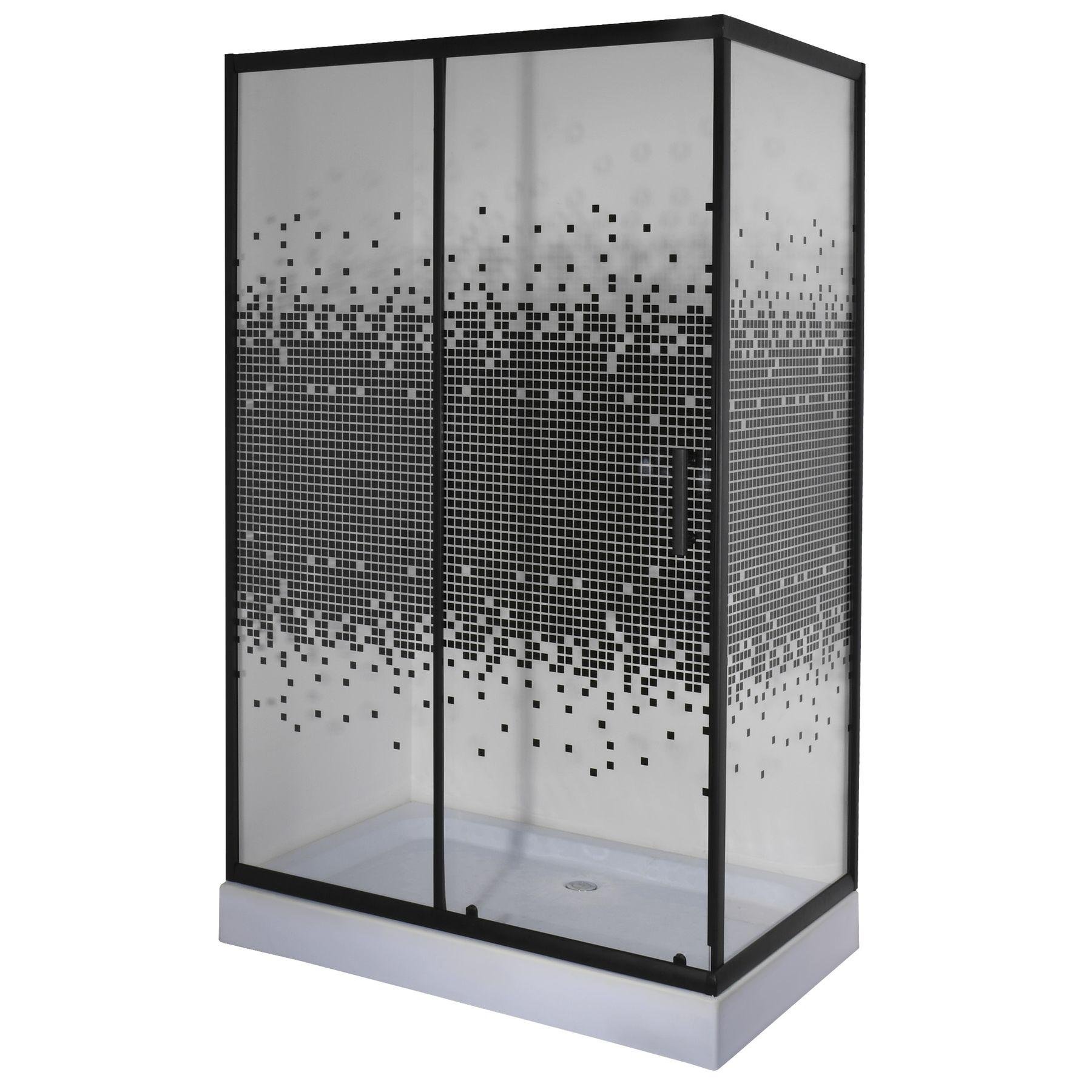 Душевая кабина Bravo NISA 120B Mosaic 000023250 80x120x195 см Черный (158627)