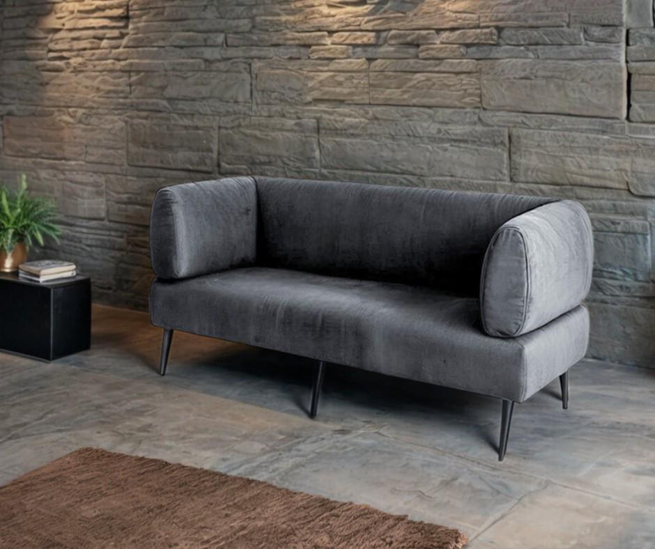 Диван з підлокітниками Tobi Sho Бенно-1 офісний з конусною ногою 1800х720х750 мм велюр Emilia 93 Grey Диван з підлокітниками Tobi Sho Бенно-1 офісний з конусною ногою 1800х720х750 мм велюр Emilia 93 Grey