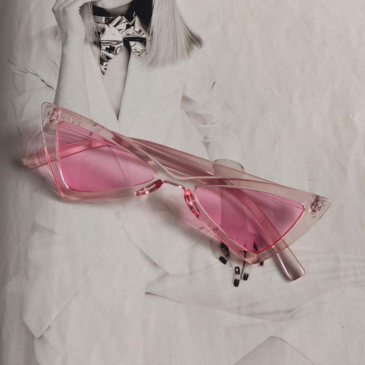 Очки детские треугольные стильные солнцезащитные Розовый