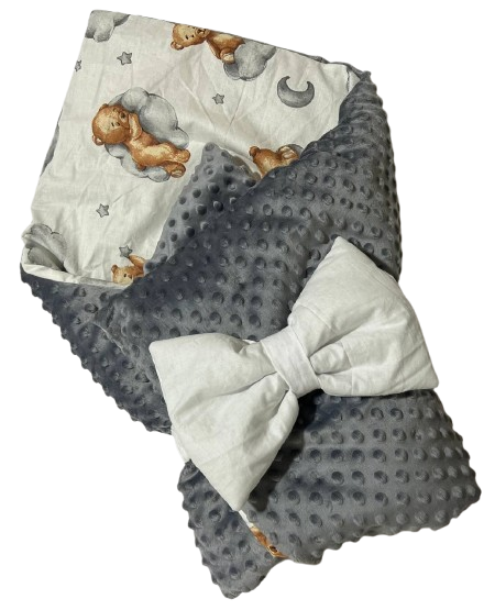 Конверт-одеяло на выписку новорожденного демисезонный 100х80 см Серый (1136) Конверт-одеяло на выписку новорожденного демисезонный 100х80 см Серый (1136)