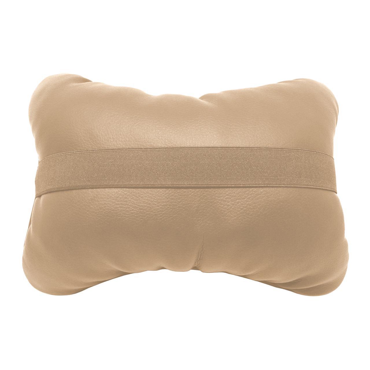 Подушка автомобильная Avtolife Ukraine для шеи из экокожи Бежевый (AVT-LBE-34) - фото 2 Подушка автомобильная Avtolife Ukraine для шеи из экокожи Бежевый (AVT-LBE-34) - фото 2