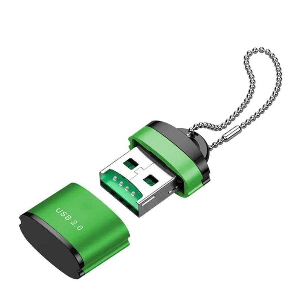 Картридер для micro-SD USB2.0 Зеленый (KR-GREEN)