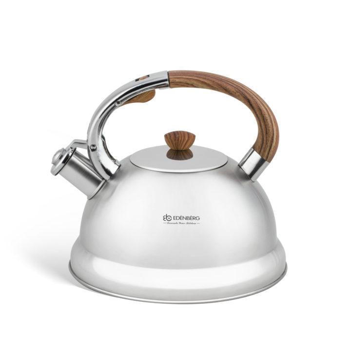 Чайник зі свистком для індукційної плити Edenberg EB-2446 3л з нержавіючої сталі Коричневий (2530556648) - фото 4
