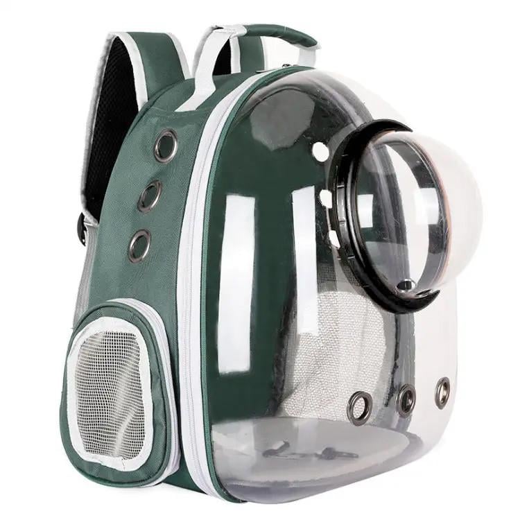 Рюкзак для переноски домашних питомцев CosmoPet CP-101 с иллюминатором 42х25х32 см Green (3_06461)