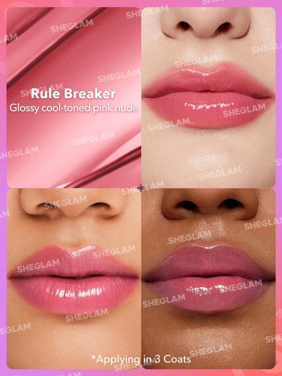 Блеск для губ увлажняющий Mirror Kiss High Shine Lipstick Rule Breaker 2,9 г - фото 3