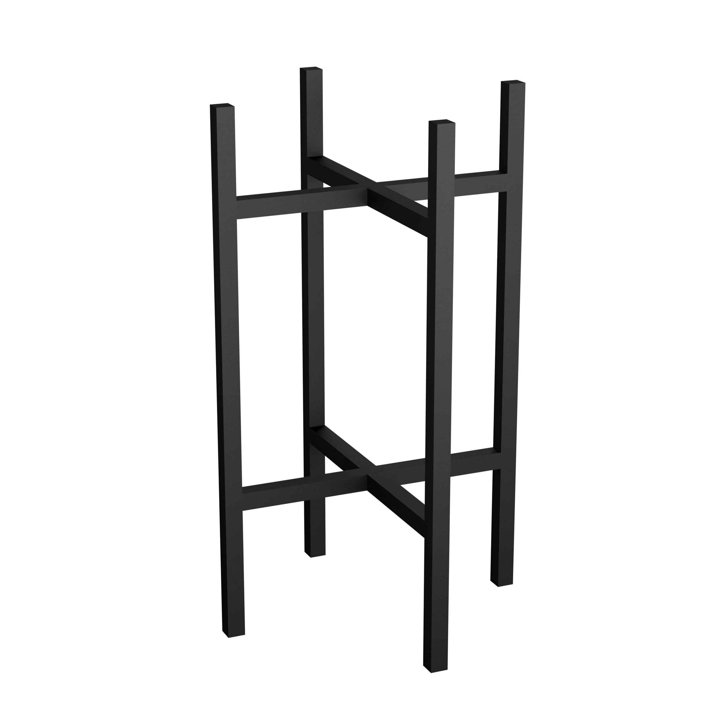 Подставка для цветов Orizon LOFT X BIG из металла 60х36х36 см Черный матированный