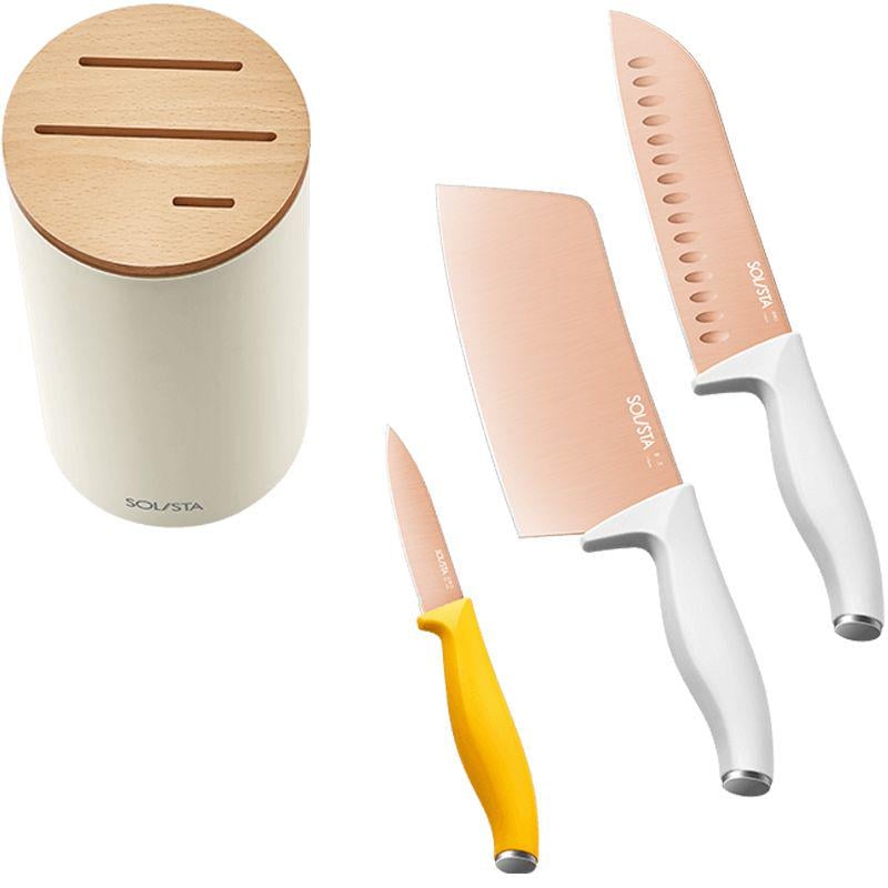 Набор ножей Solista Solo Titanium 4in1 Rose Gold (48456)