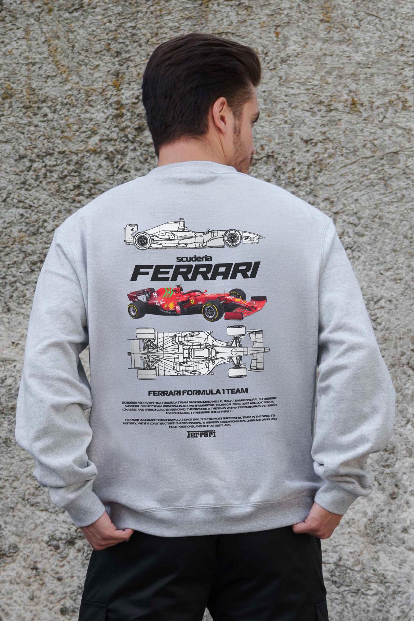 Свитшот оверсайз Without Ferrari 2XL/3XL Grey (2XL/3XL8055714)