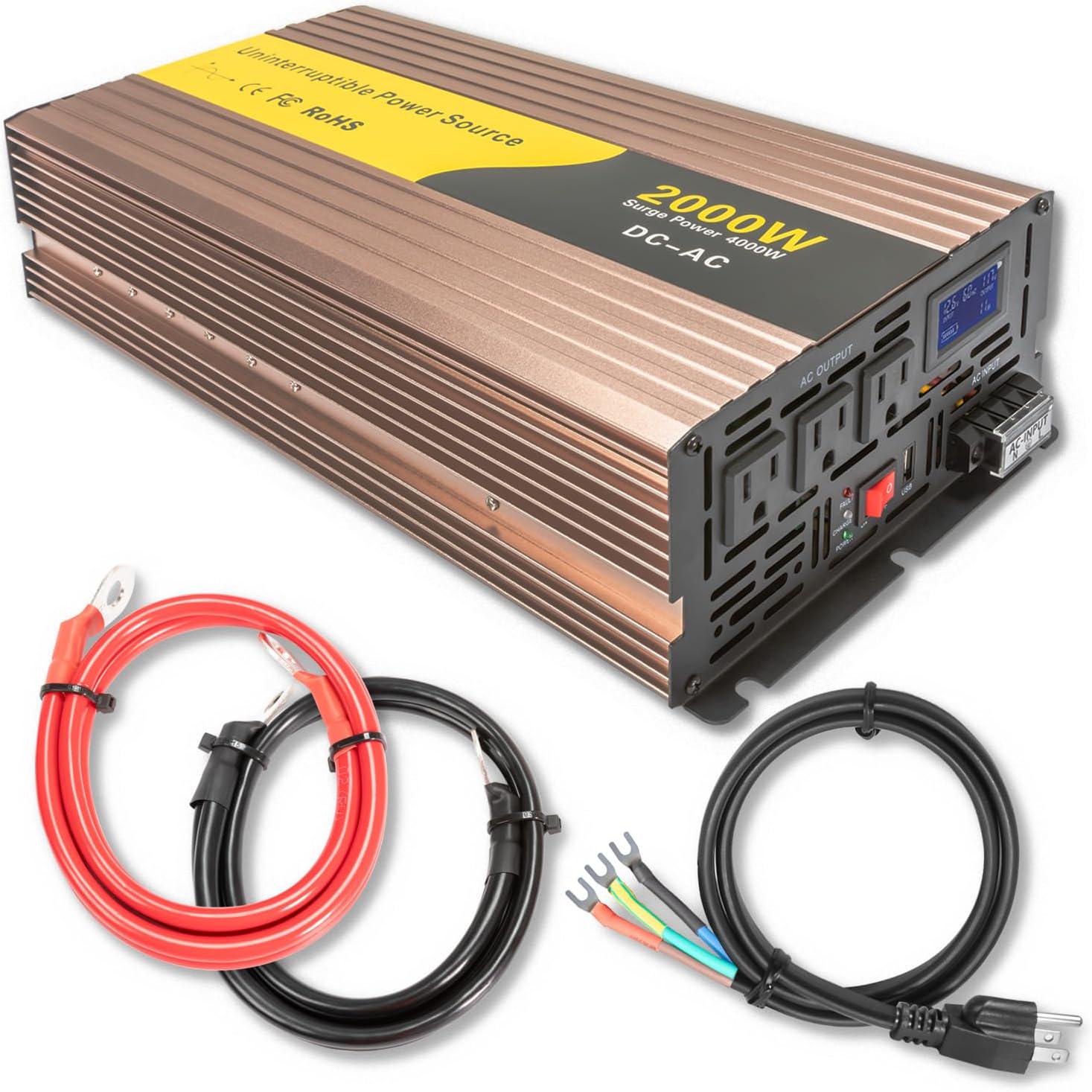 Автомобильный инвертор Uninterruptible Power Source 12-220V 2000W (2104618827) - фото 11 Автомобильный инвертор Uninterruptible Power Source 12-220V 2000W (2104618827) - фото 11