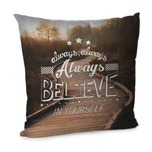 Подушка диванна з оксамиту Always explore 45x45 см (45BP_ORG010)