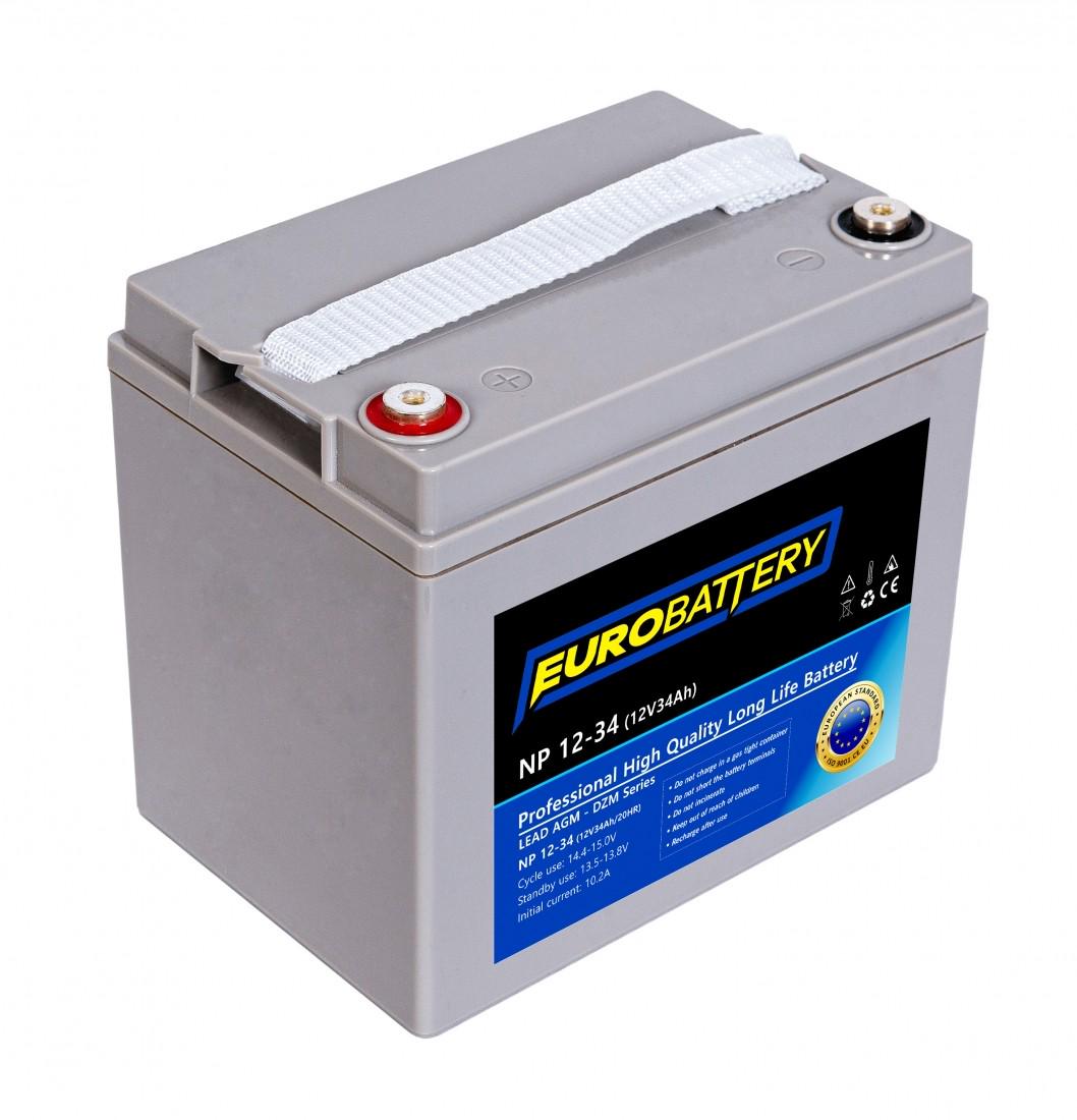 Аккумулятор для ИБП EuroBattery AGM NP 12-34 DZM 12V 34Ач (844)