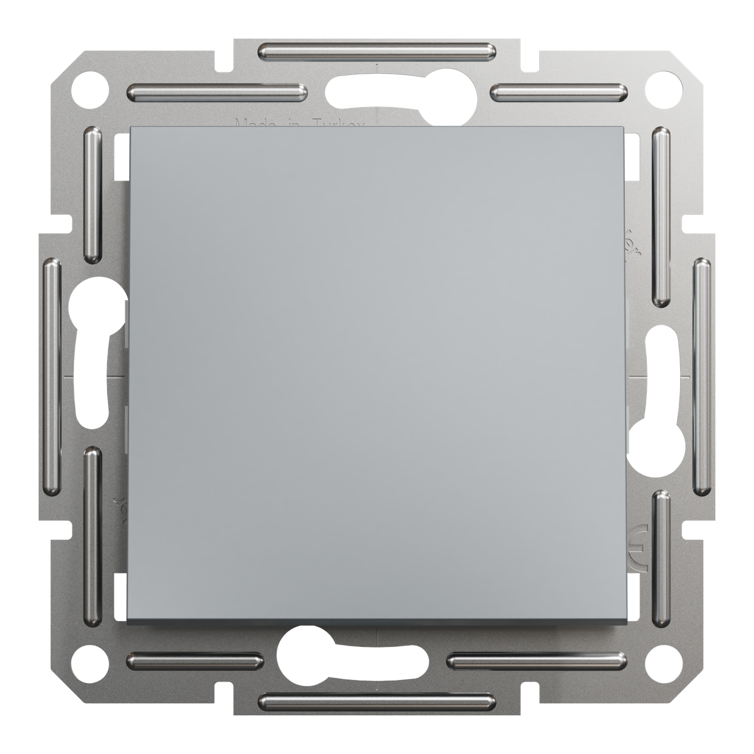 Выключатель кнопочный Schneider Electric Asfora Сталь (EPH0700162)