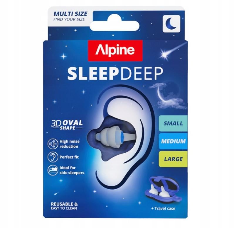 Заглушки для ушей для сна Alpine SleepDeep с чехлом 2 шт. S/M/L (29347084) Заглушки для ушей для сна Alpine SleepDeep с чехлом 2 шт. S/M/L (29347084)