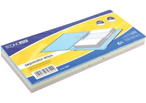Роздільник аркушів Economix картонний кольоровий 240х105 мм 100 шт. (E30809)