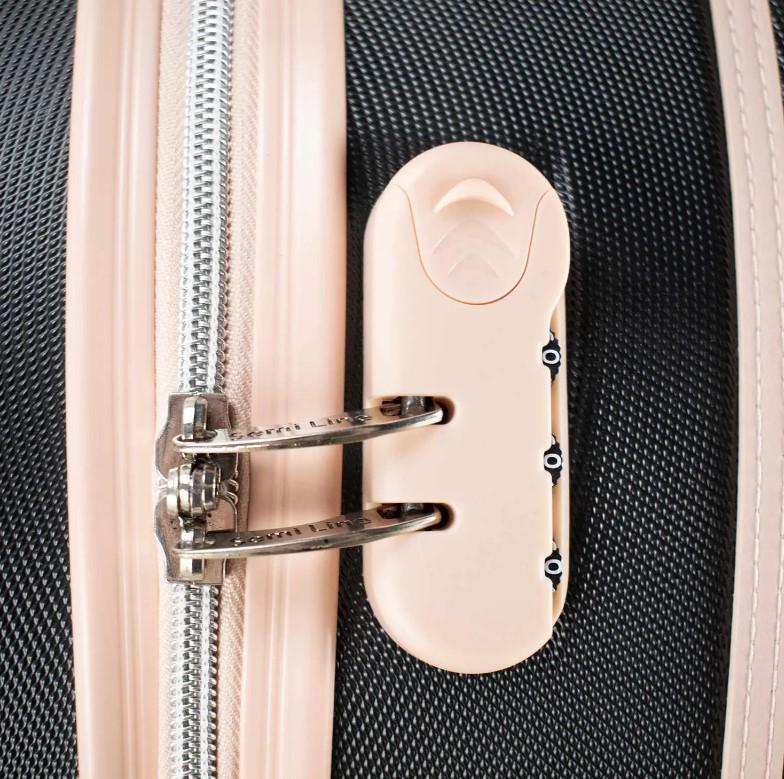 Валіза SEMI LINE T5671-3 24" M Black/Pink Cream (DAS302671) - фото 3 Валіза SEMI LINE T5671-3 24" M Black/Pink Cream (DAS302671) - фото 3