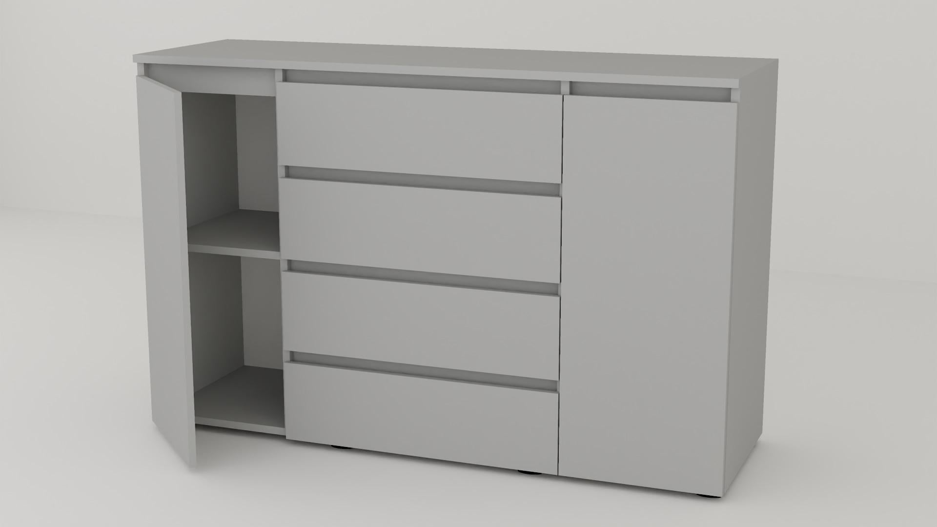 Комод Алекса СН-141/50 140х50х90 см Серый