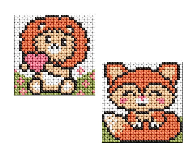 Дитяча мозаїка алмазна на магнітній основі Ideyka Руді звірята 9x9 см (AMS1094)