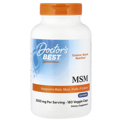 Сера MSM Doctor's Best MSM with OptiMSM 3,000 мг 180 Caps (DRB-00331) Сера MSM Doctor's Best MSM with OptiMSM 3,000 мг 180 Caps (DRB-00331)