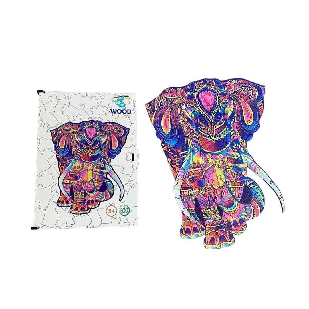 Пазл фигурный Woodgood Слон деревянный А4 (wlelephanta4wood)