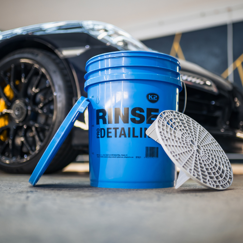 Ведро для мойки автомобиля K2 RINSE Pro Detailing крепкое пластиковое с маркировкой 20 л - фото 6 Ведро для мойки автомобиля K2 RINSE Pro Detailing крепкое пластиковое с маркировкой 20 л - фото 6