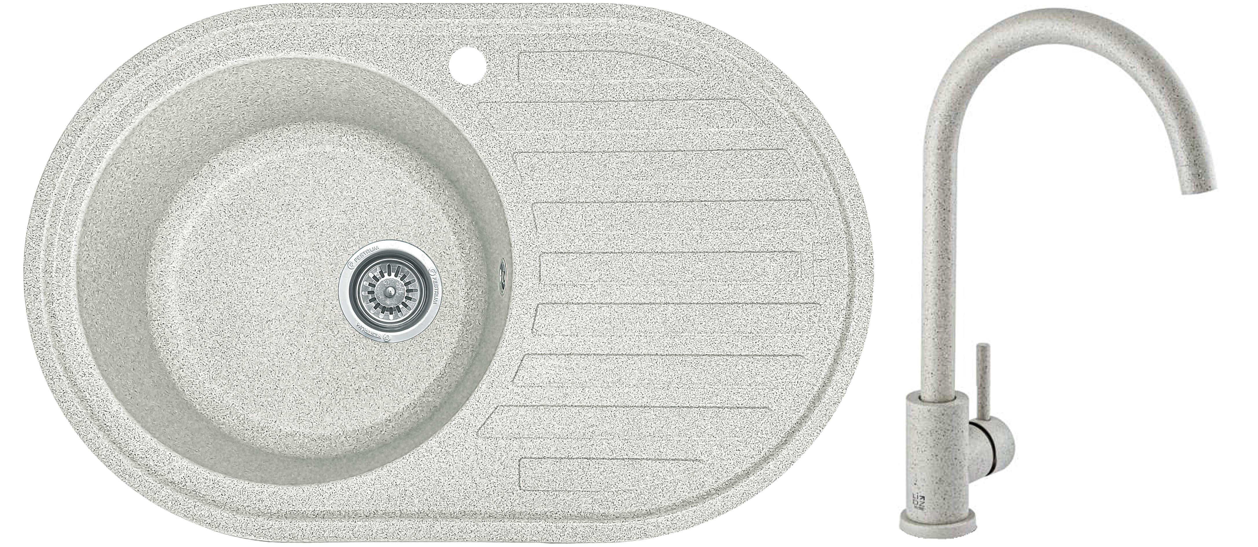 Мийка кухонна Valetti 27R зі змішувачем 770х500 мм Тера