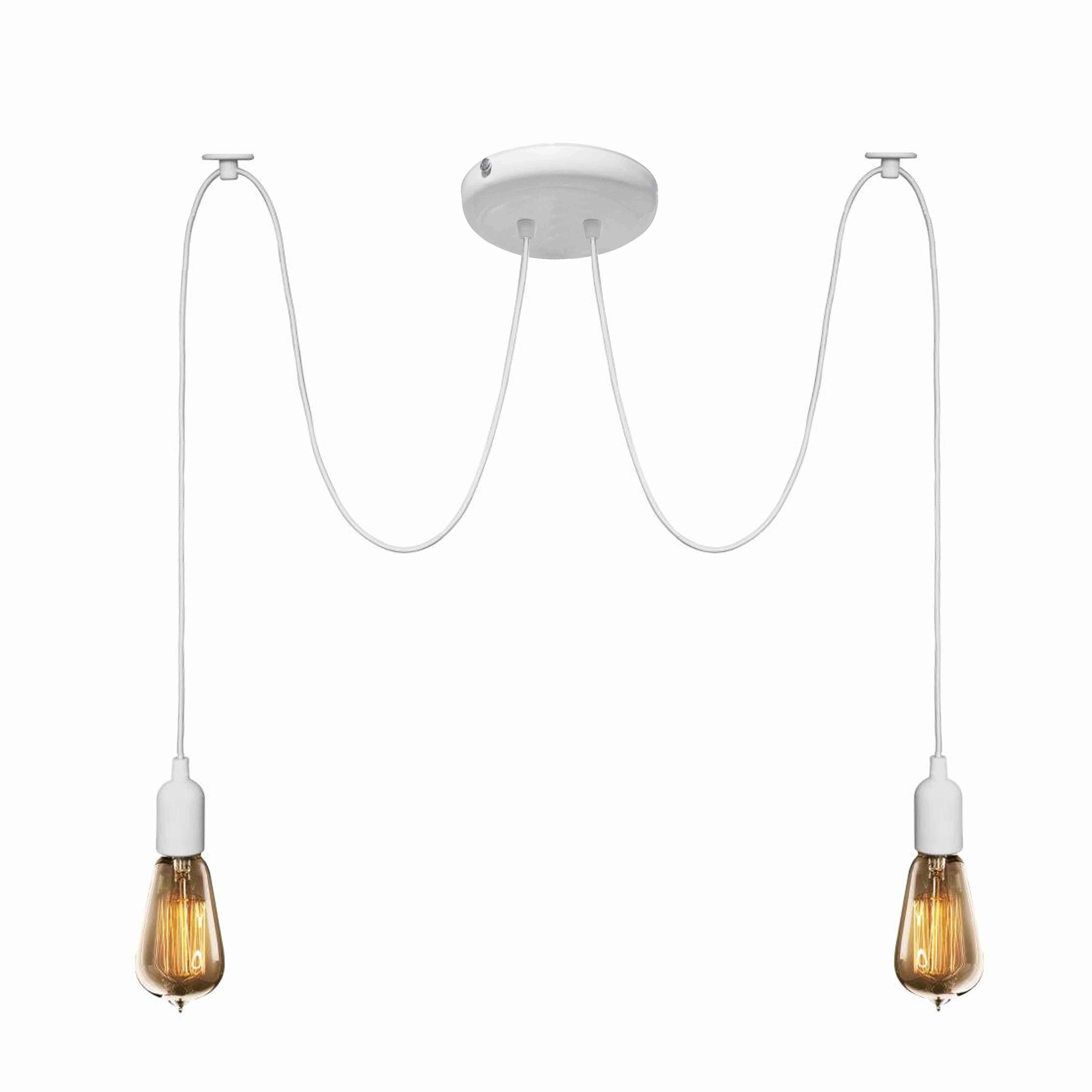 Люстра паук MSK Electric на два плафона белый NL 149-2W