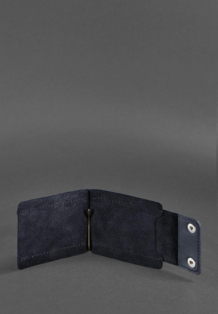 Портмоне мужской кожаный BlankNote 10.0 зажим для денег Crazy Horse Синий (A-026813) - фото 2