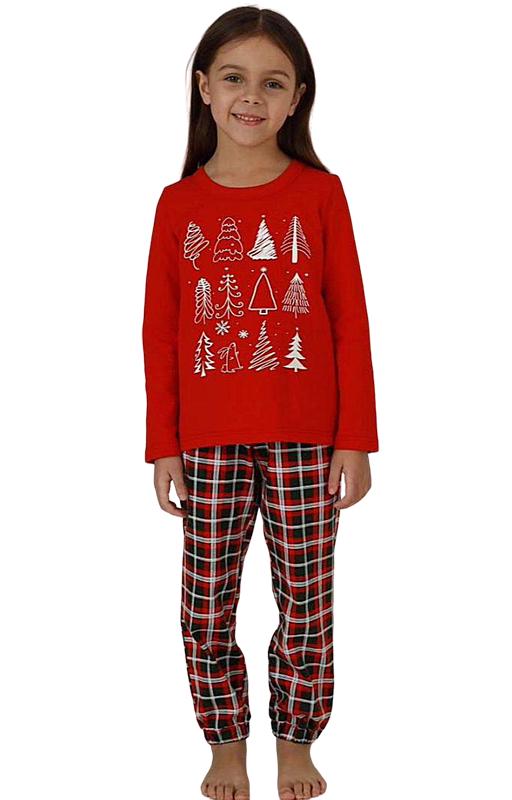 Піжама дитяча Ellen Family look Merry Christmas 03k 140 см Червоний