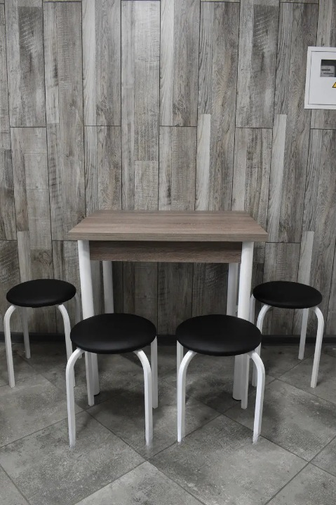 Кухонний комплект Оскар Стандарт стіл розкладний/табурети 4 шт. 60х80х75 см Сонома (28375239)