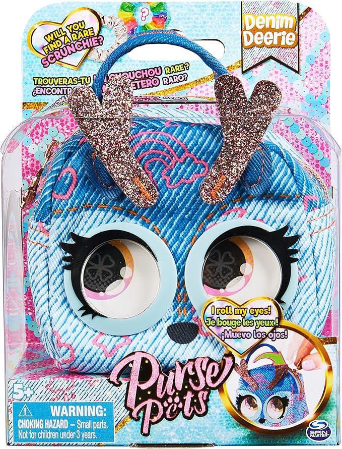 Интерактивная детская мини-сумочка-питомец Оленя Purse Pets Micros Denim Deerie Stylish Small с функцией закатки глаз