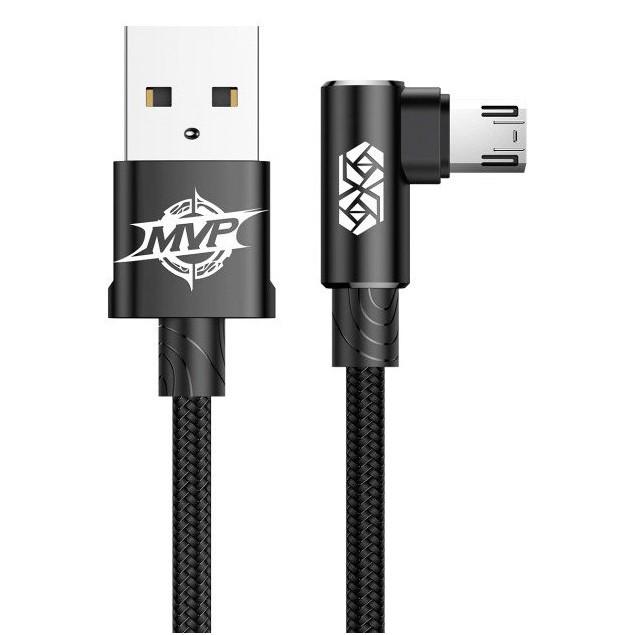 Кабель зарядний Baseus Micro USB 2,0 90° реверсивний MVP 1 м Black (CA ммVP-A01) - фото 2 Кабель зарядний Baseus Micro USB 2,0 90° реверсивний MVP 1 м Black (CA ммVP-A01) - фото 2