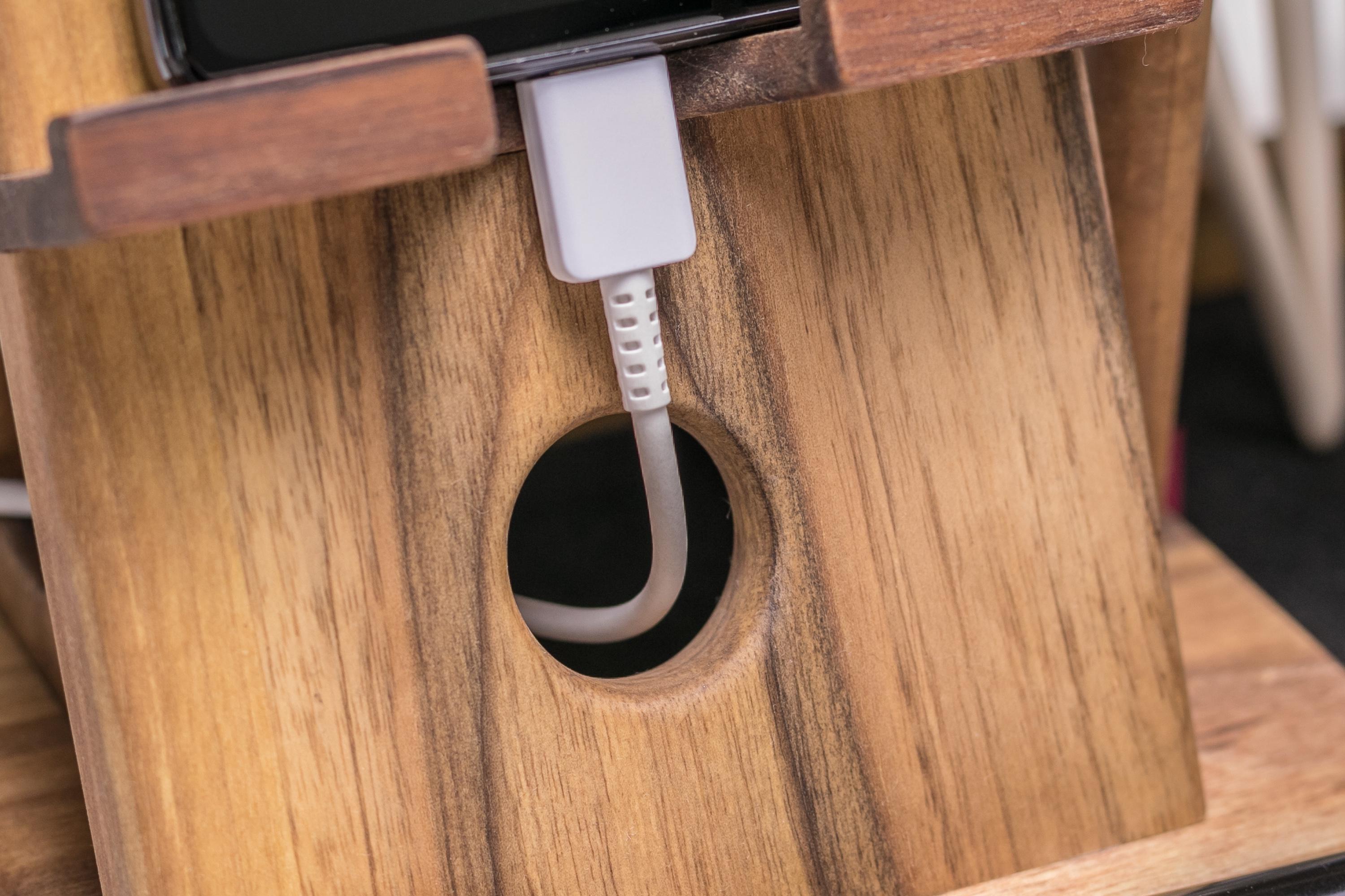 Косметичка из дерева EcoWalnut женская настольная для косметики/телефона с именным логотипом (EW-7) - фото 12