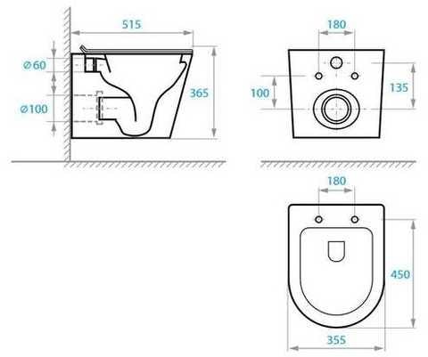 Комплект подвесного унитаза Koller Pool Orion Tornado 3.0 с крышкой Soft Close и инсталляции Geberit Duofix (OR-0515-RQ3/458.103.00.1) - фото 5