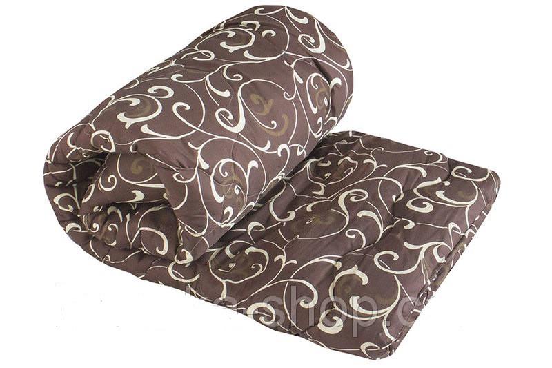 Одеяло из овечьей шерсти полуторное Лери Макс Gold Молочные вензеля