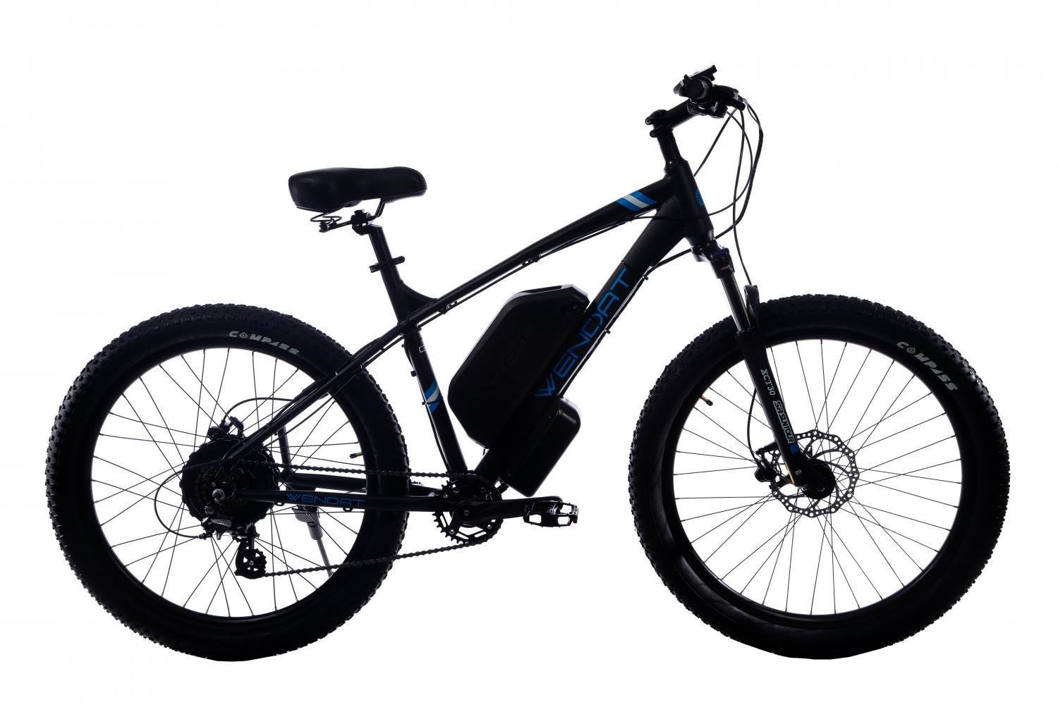 Електровелосипед Wendat MTB з механічними гальмами 27,5"/19" 48V 16Ah 750W Чорно-синій (13237687)