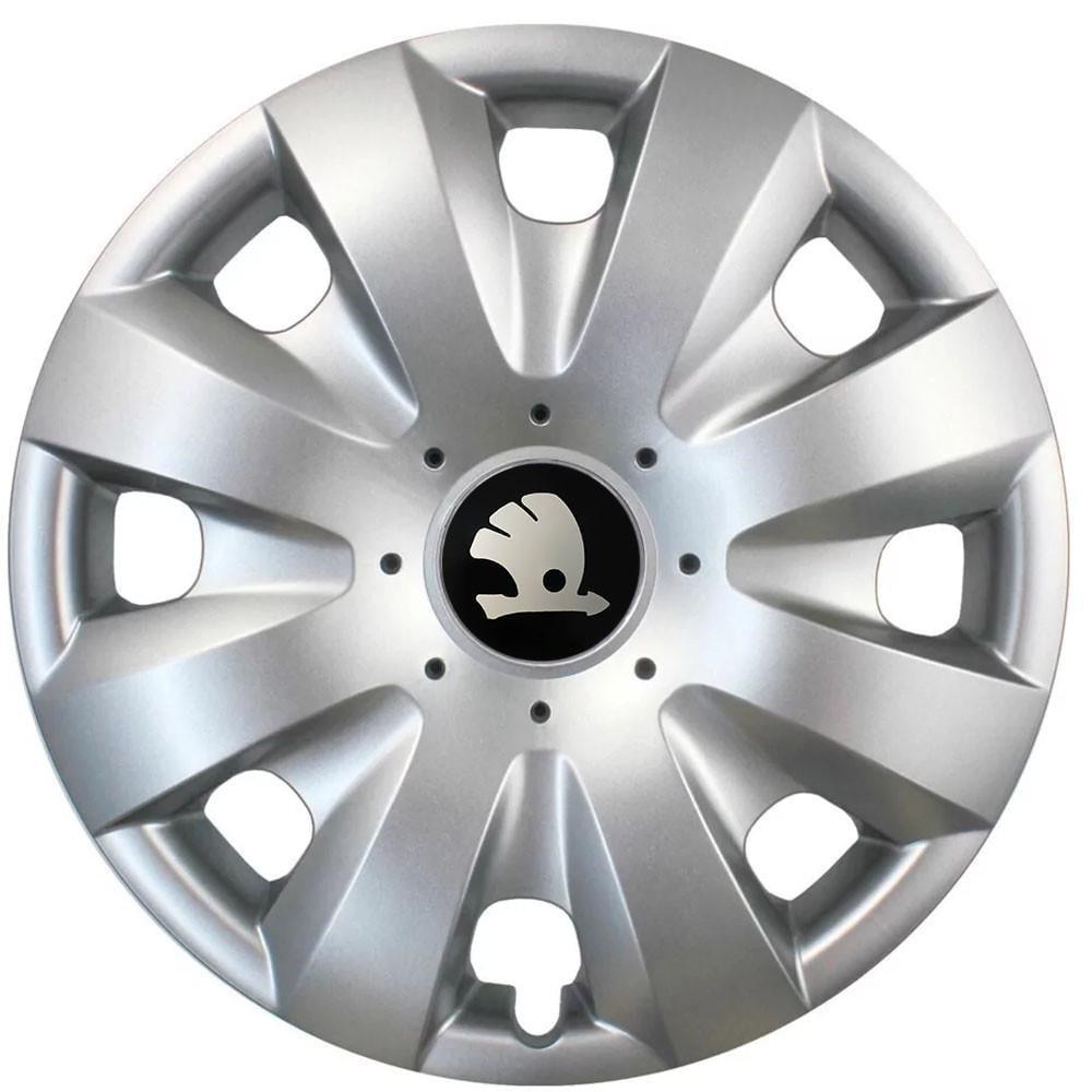 Колпаки автомобильные R15 Skoda 321 SJS 4 шт. Серебристый