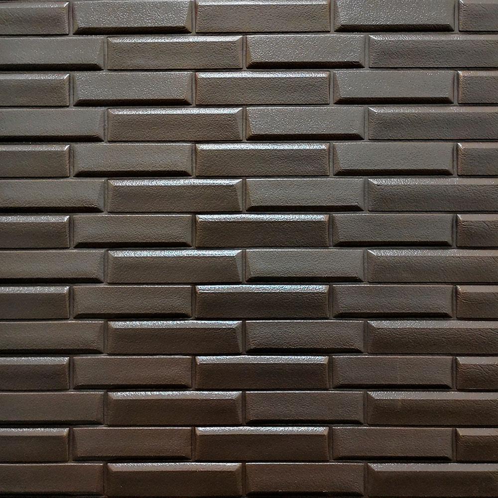 3D-панель самоклеющаяся Sticker Wall Коричневый облицовочный кирпич 700х770х7 мм (Панель-35)
