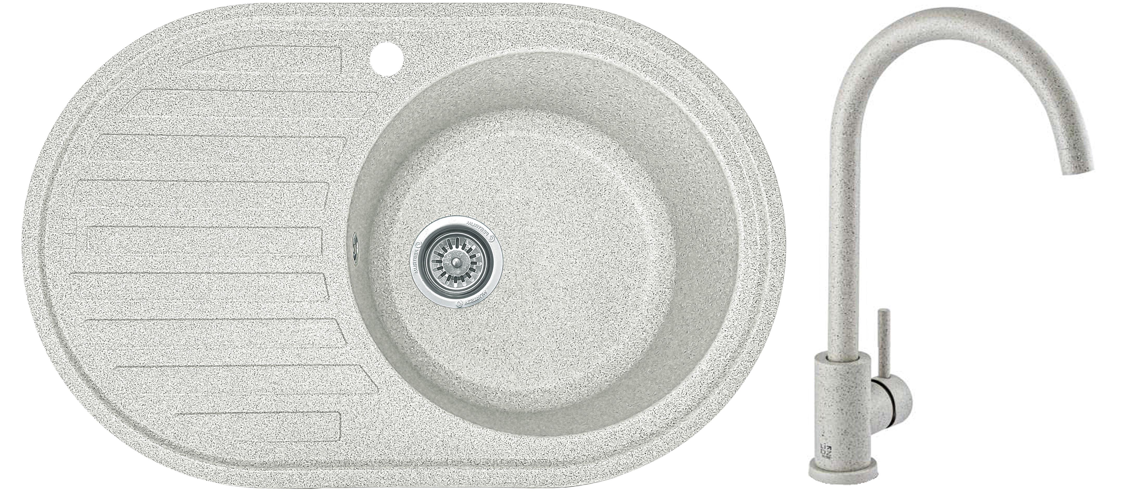 Мойка кухонная Valetti 27L со смесителем 770х500 мм Тера