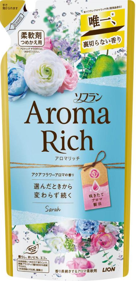 Кондиционер для белья Lion Aroma Rich Sarah с цветочным ароматом 400 мл (292388)